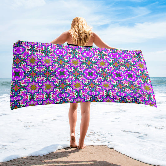 Purple Tiles Towel
